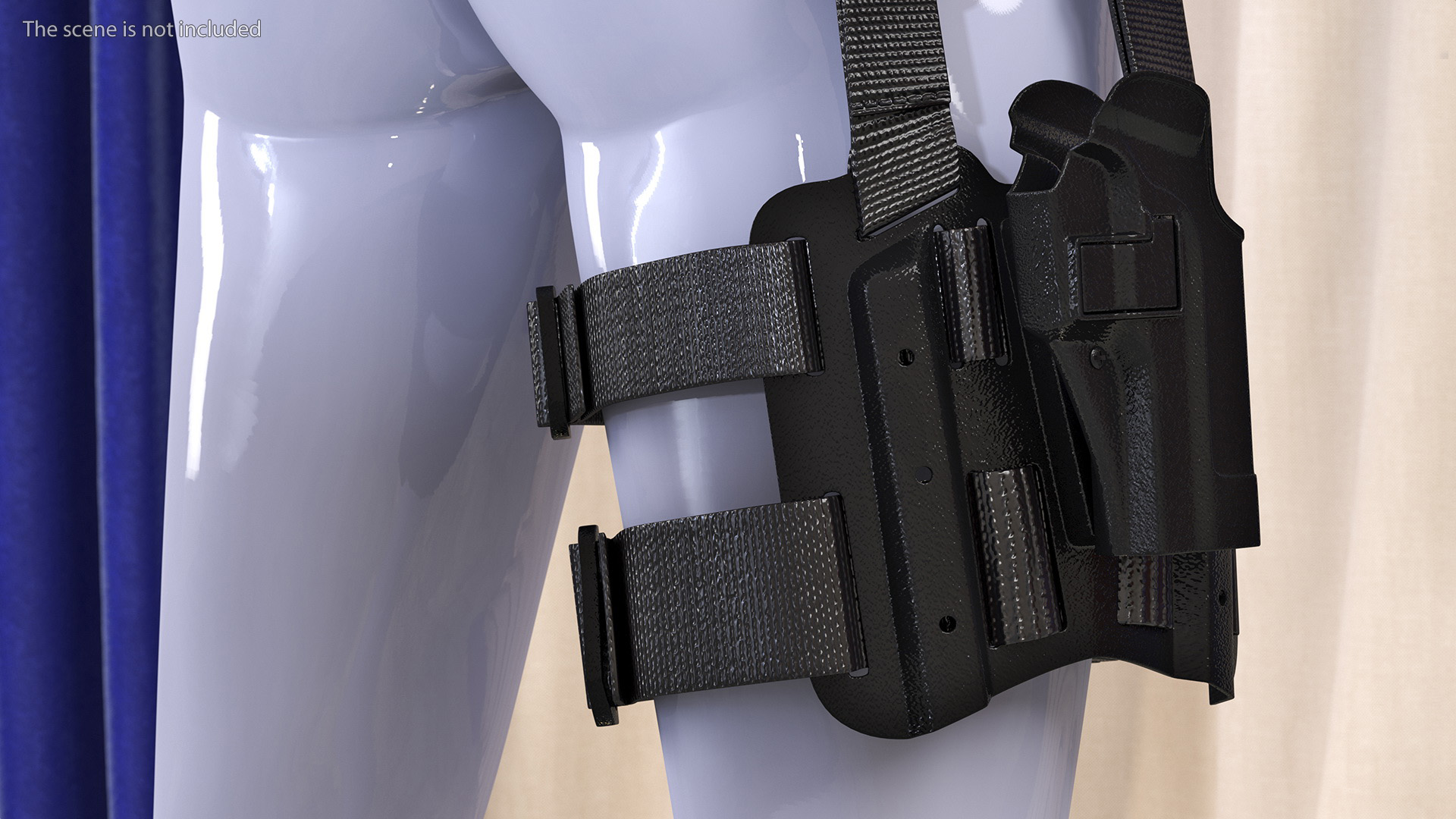 3D Tactical Pistol Thigh Gun Holster model