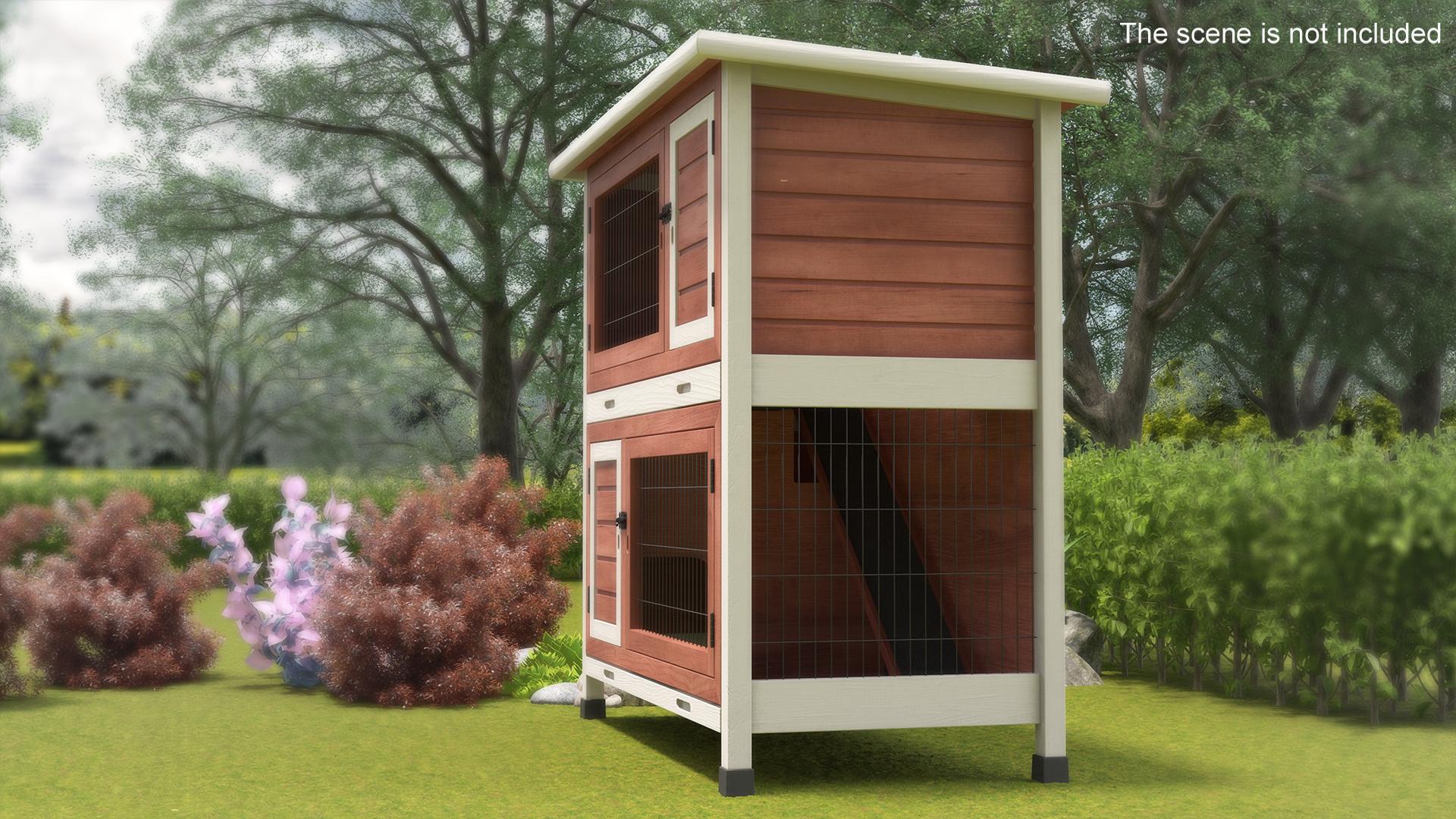 3D model Rabbit Hutch Painted