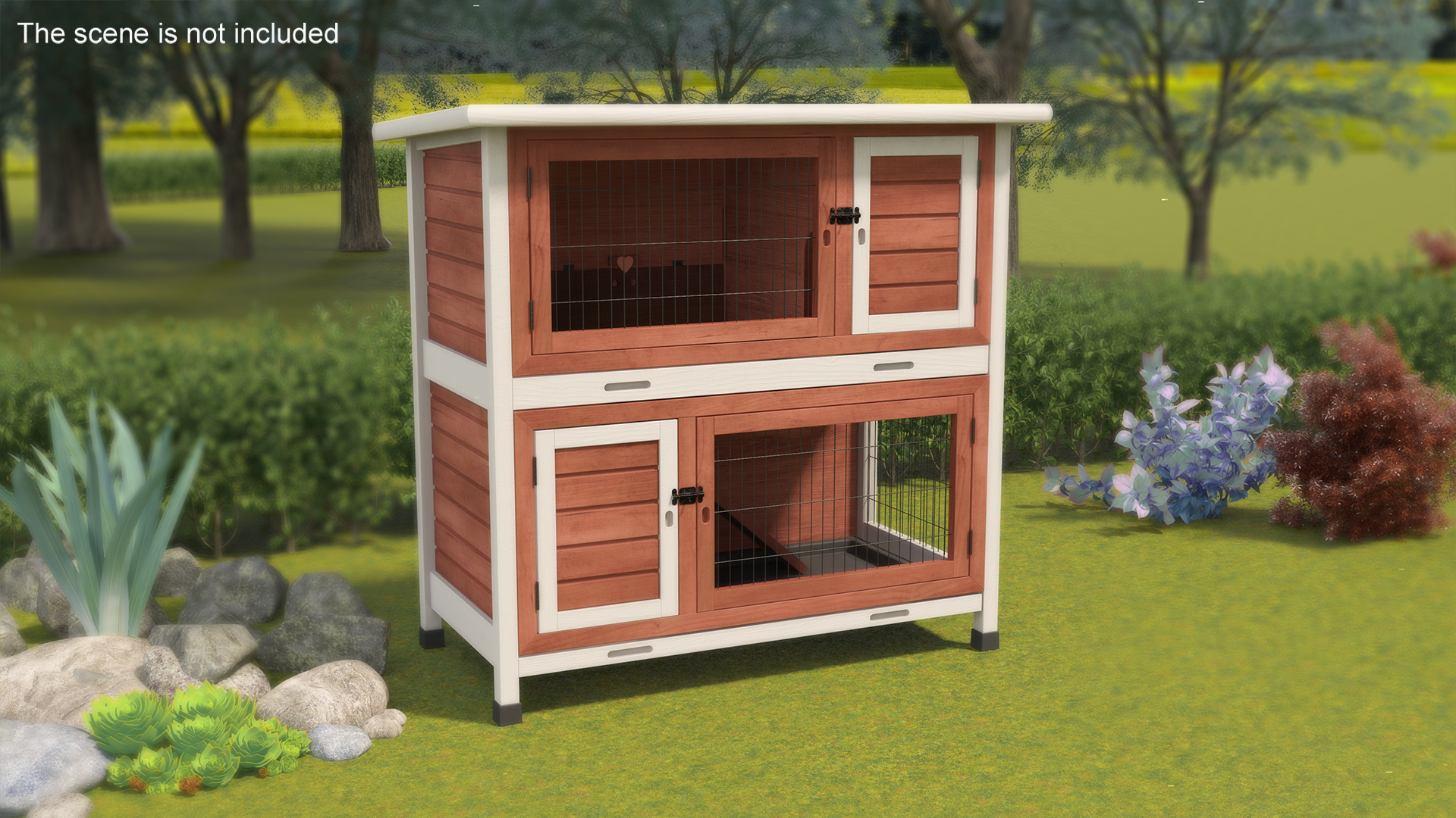 3D model Rabbit Hutch Painted