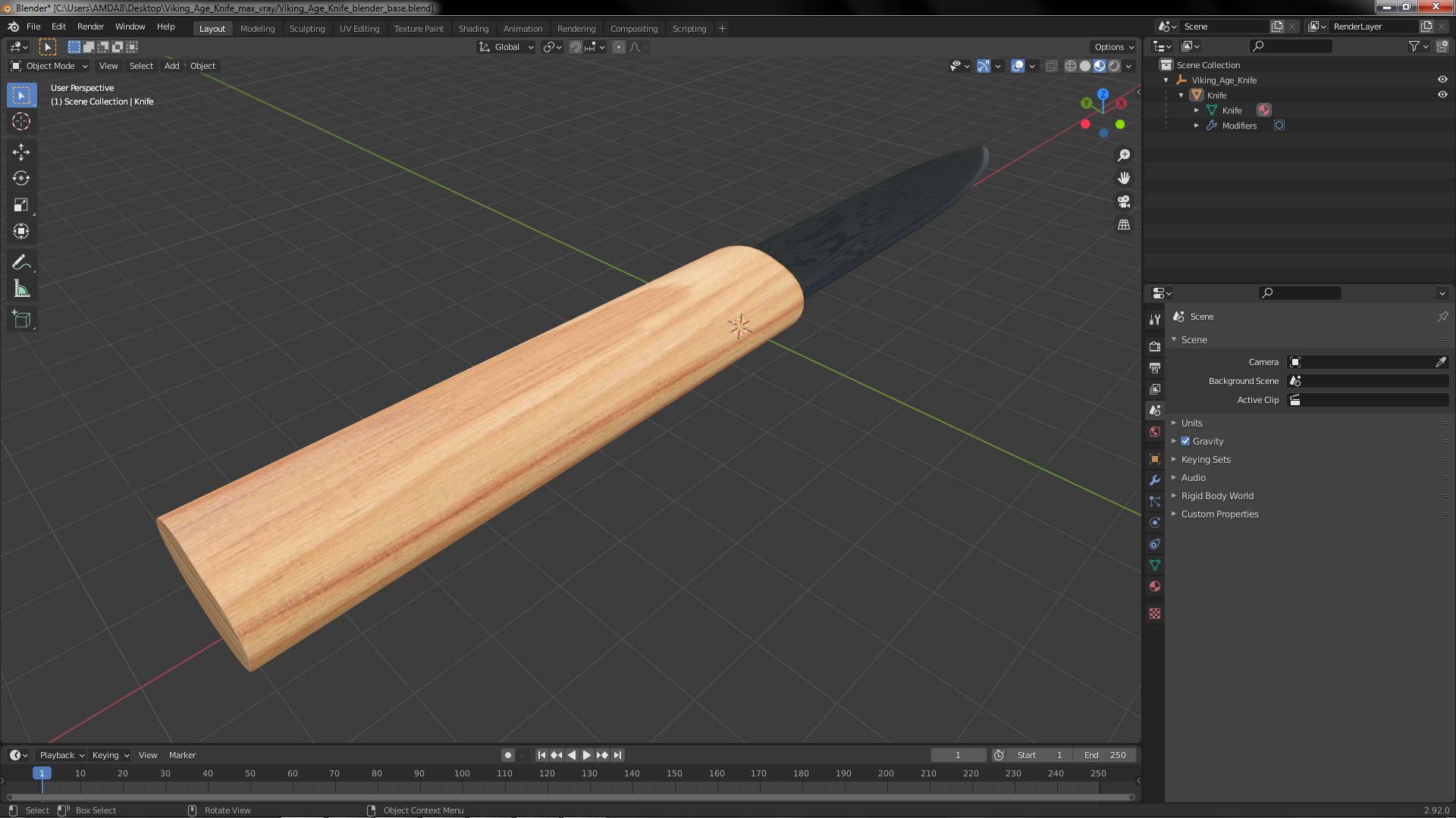 3D Viking Age Knife