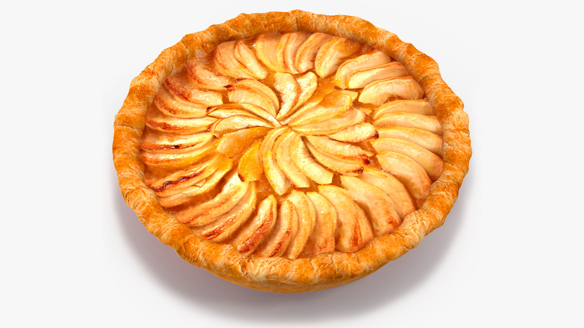 Open Face Apple Pie 3D model