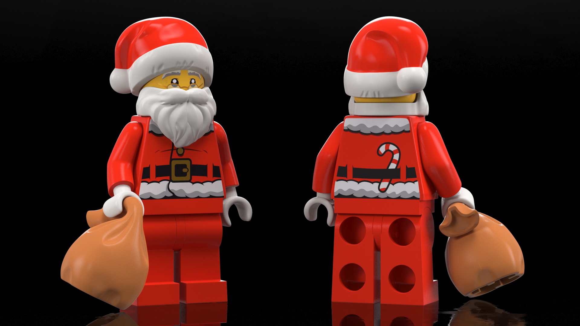 LEGO Santa Claus with Glasses 3D model