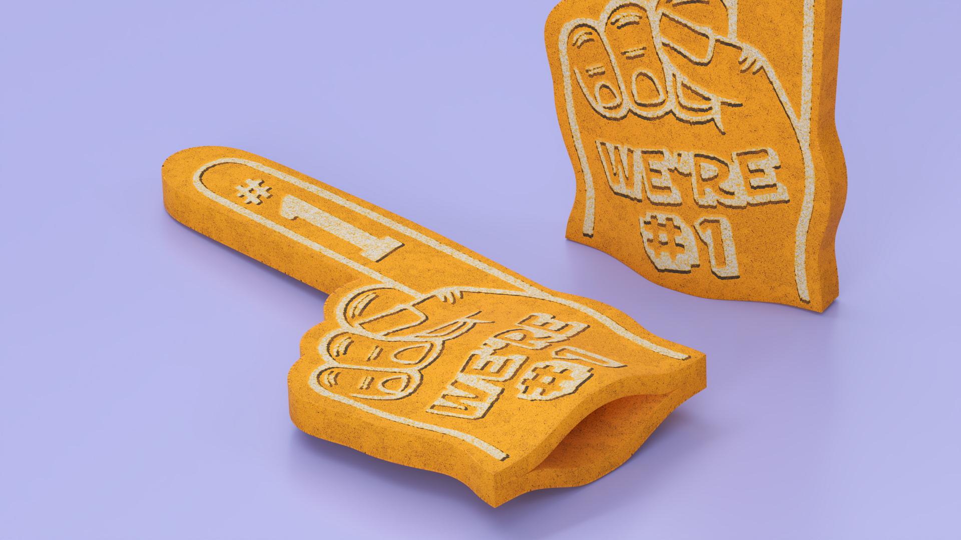 3D Foam Hand Yellow