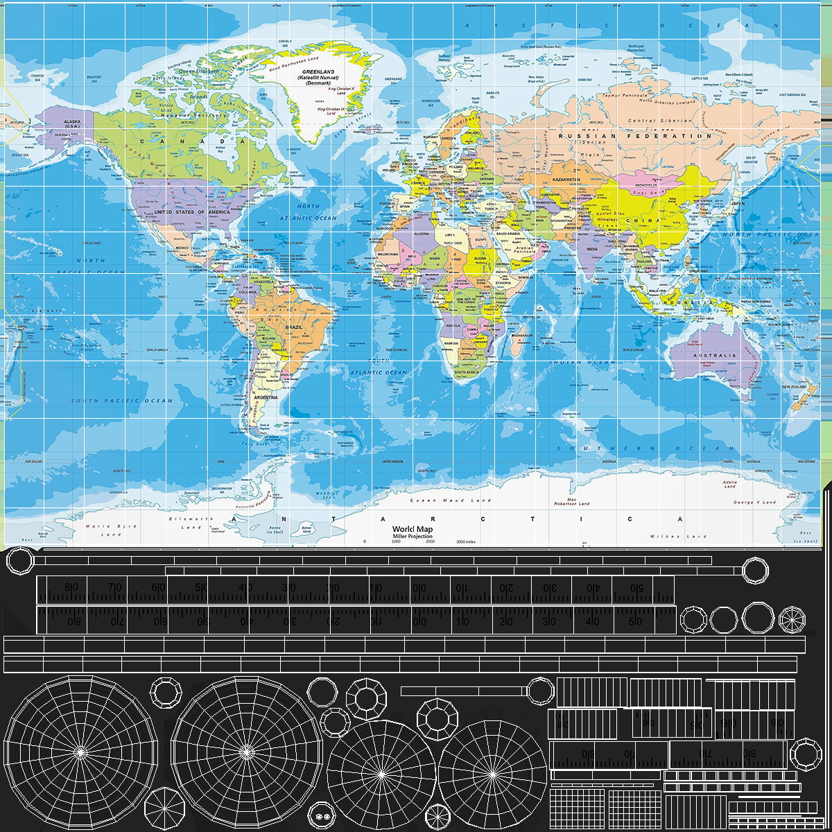 3D Classic Globe model