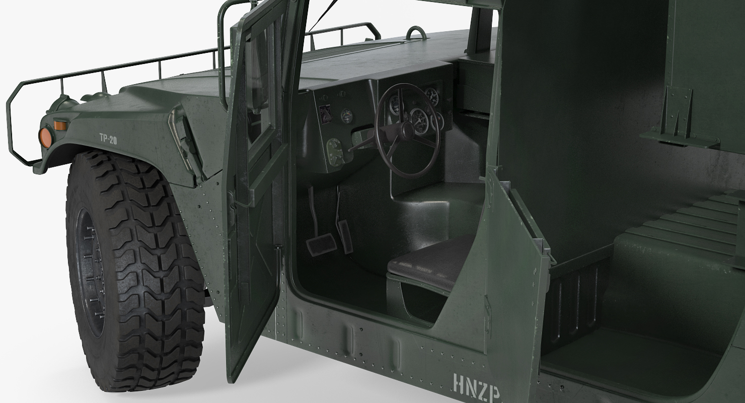 HMMWV M998 Equipped with Avenger Rigged 3D model