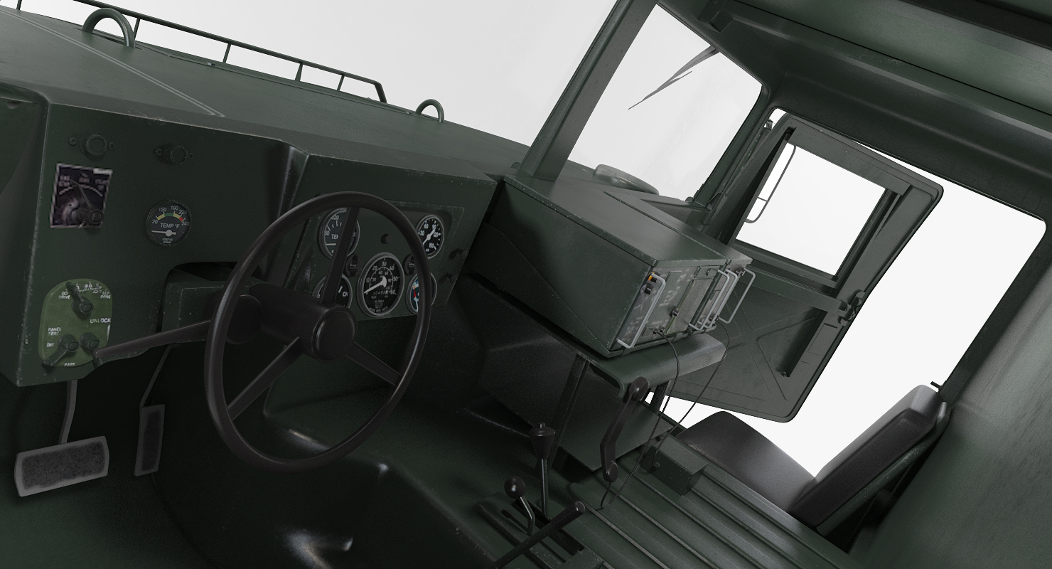 HMMWV M998 Equipped with Avenger Rigged 3D model