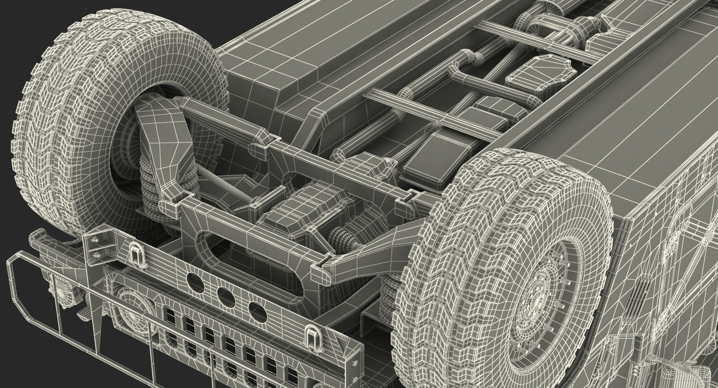 HMMWV M998 Equipped with Avenger Rigged 3D model