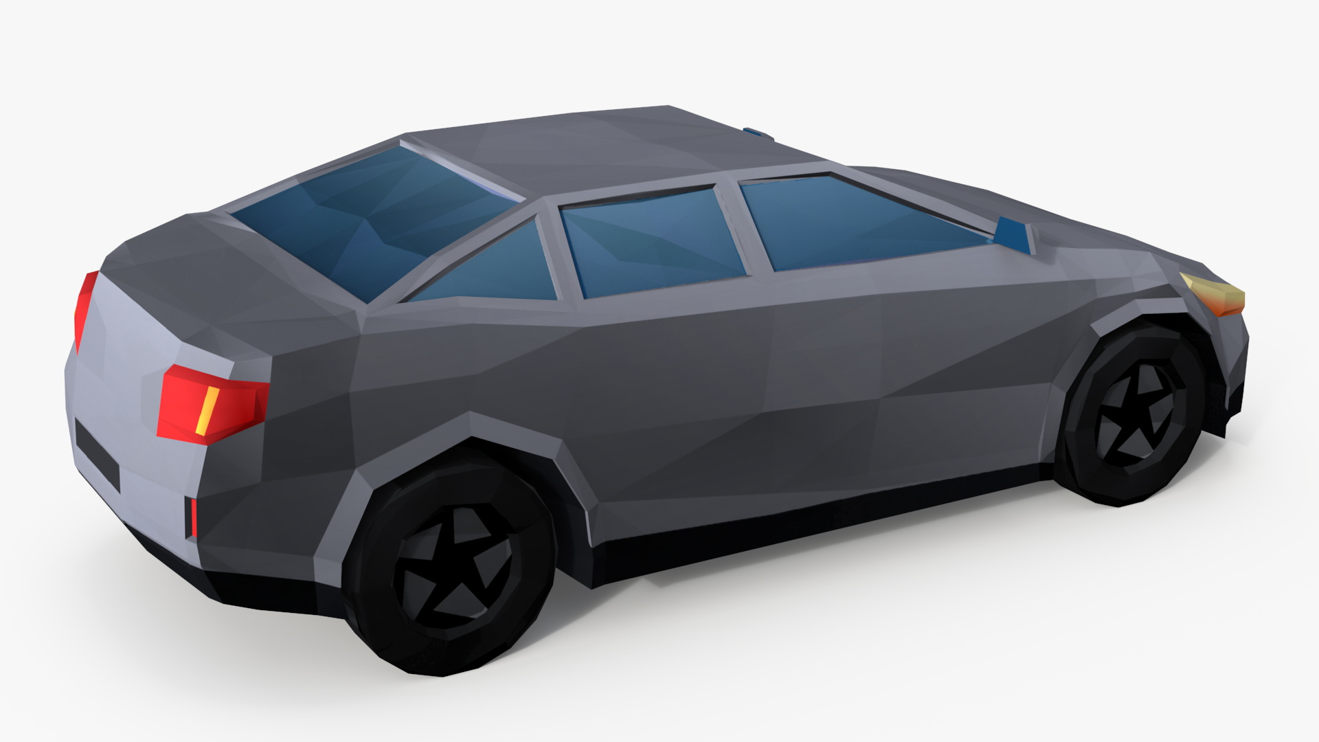 3D Low Poly Stylized Model Car Sedan model