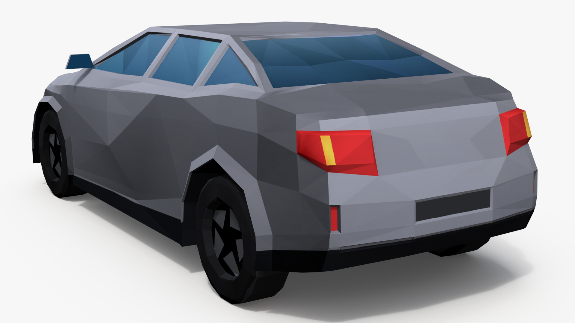 3D Low Poly Stylized Model Car Sedan model