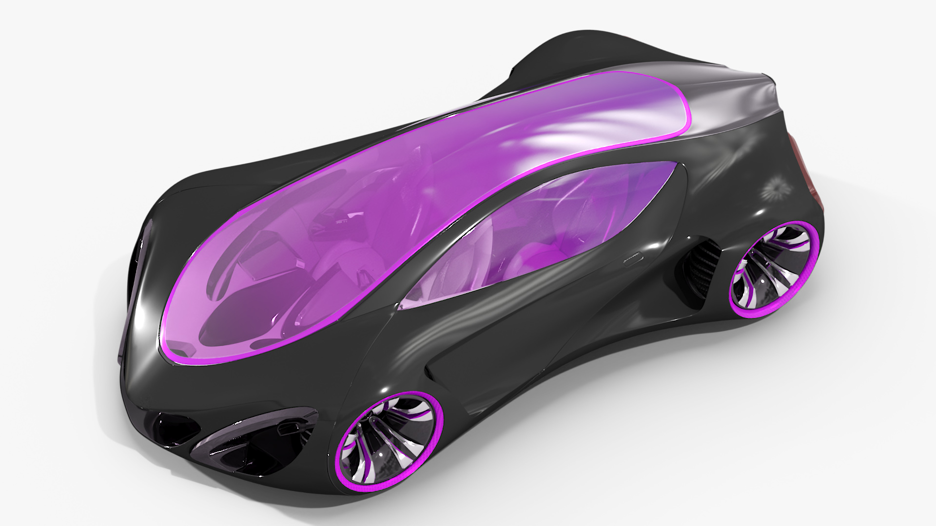 3D model Futuristic Concept S-Class Vehicle Black