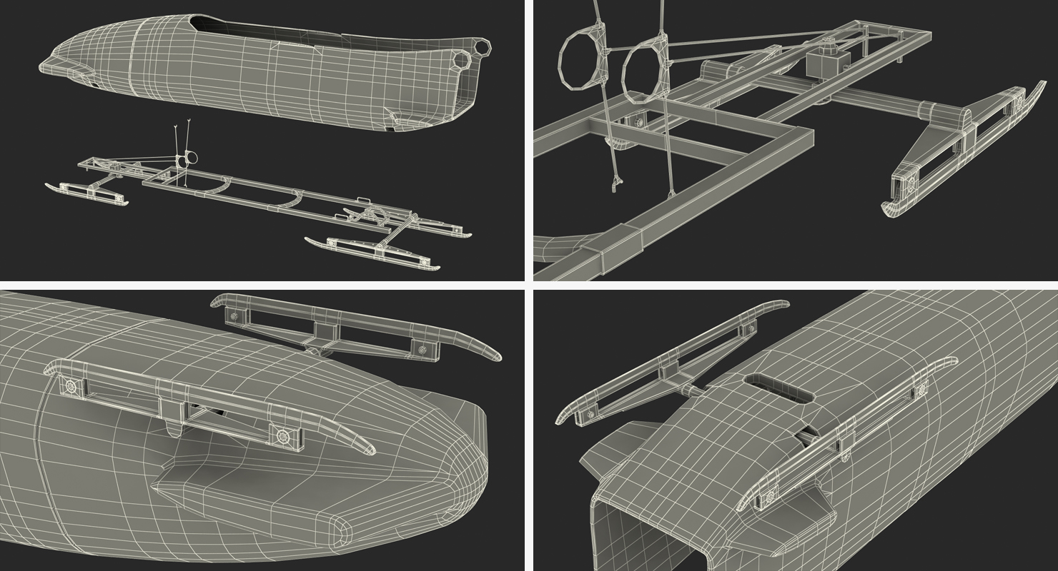 Bobsled Four Person Team GB 3D