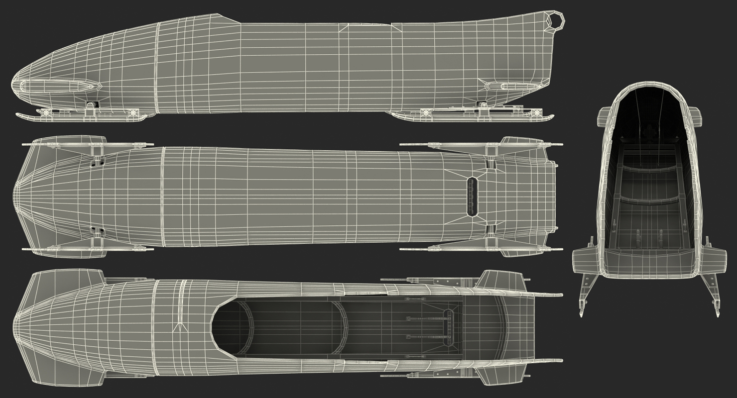 Bobsled Four Person Team GB 3D