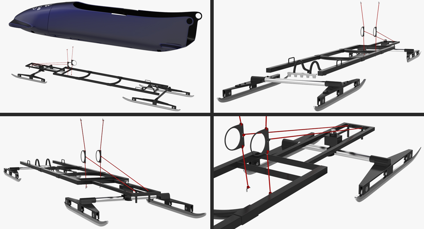 Bobsled Four Person Team GB 3D