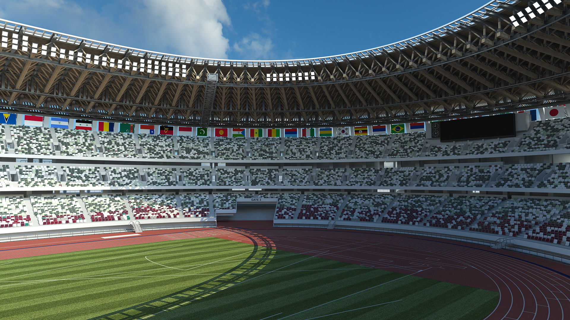 Multi-Purpose Olympic Stadium 3D model