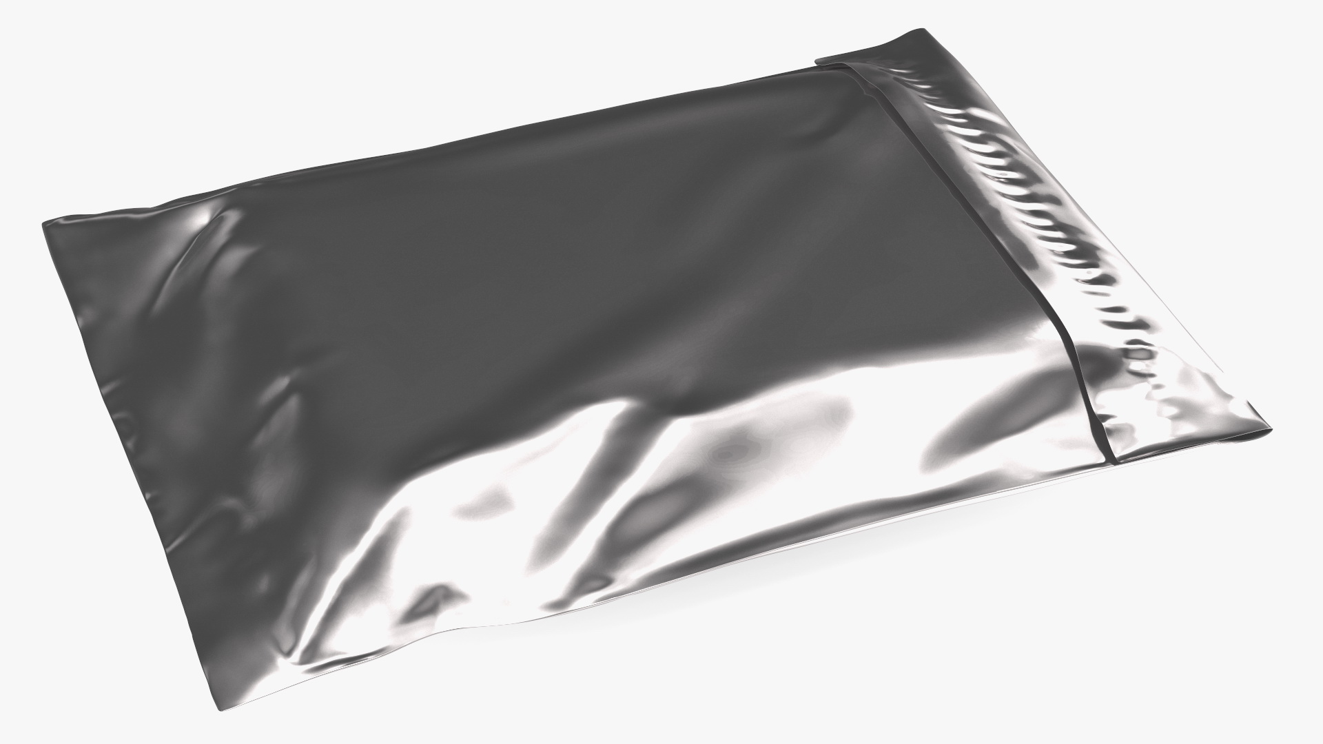 Poly Mailer Plastic Bag Silver Closed 3D