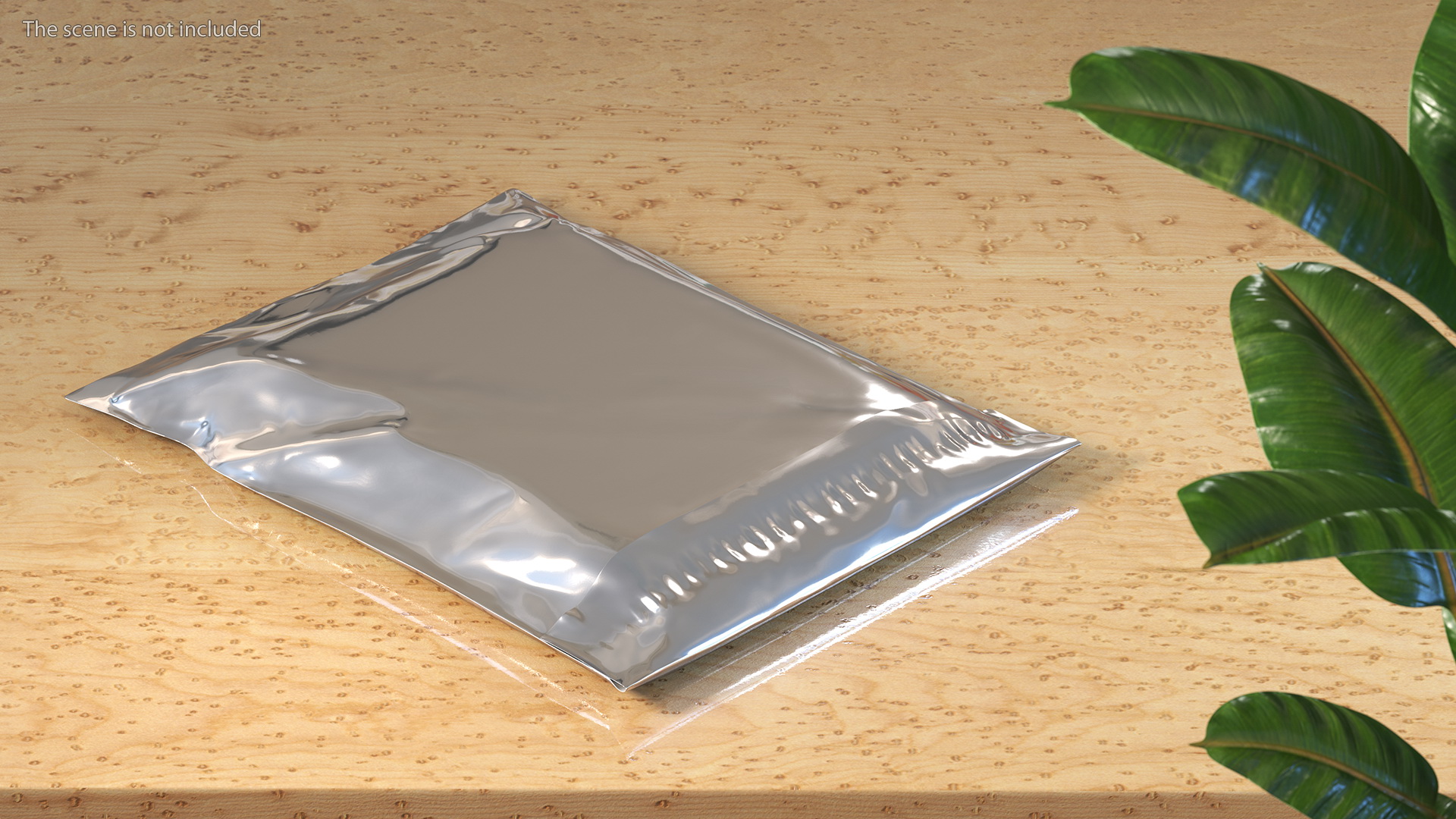 Poly Mailer Plastic Bag Silver Closed 3D