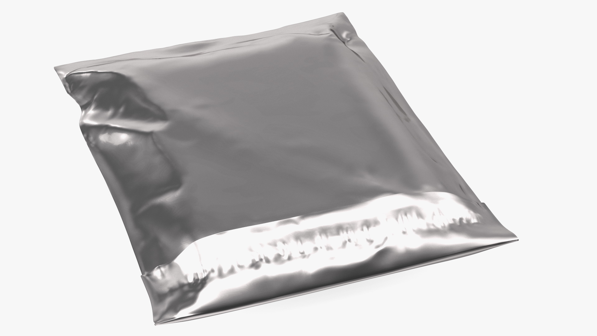 Poly Mailer Plastic Bag Silver Closed 3D