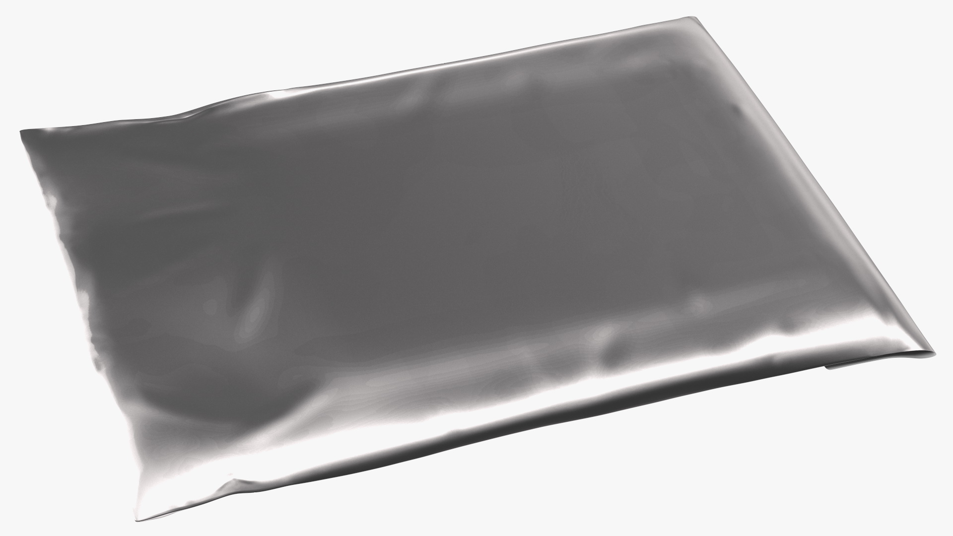 Poly Mailer Plastic Bag Silver Closed 3D