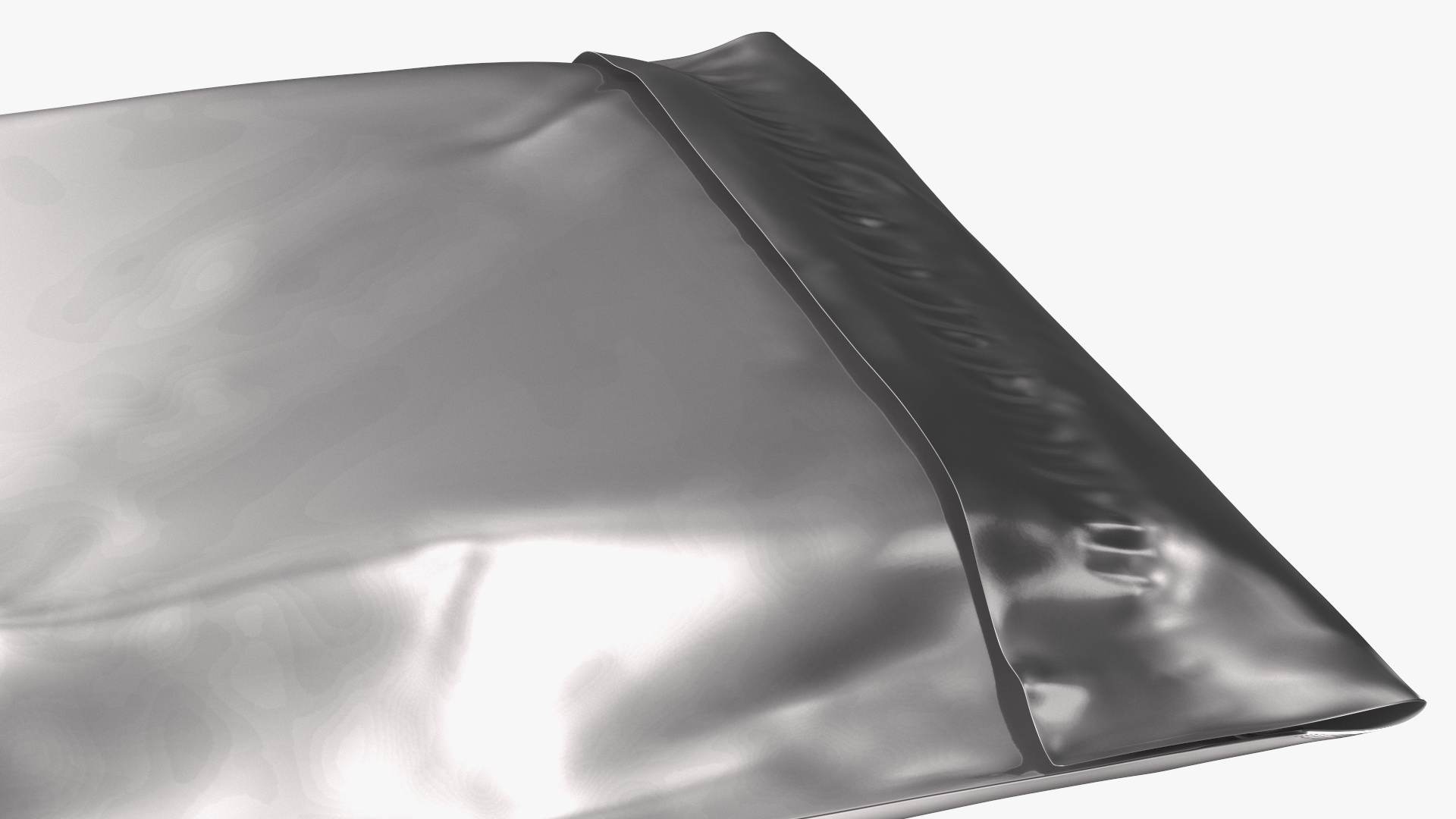 Poly Mailer Plastic Bag Silver Closed 3D