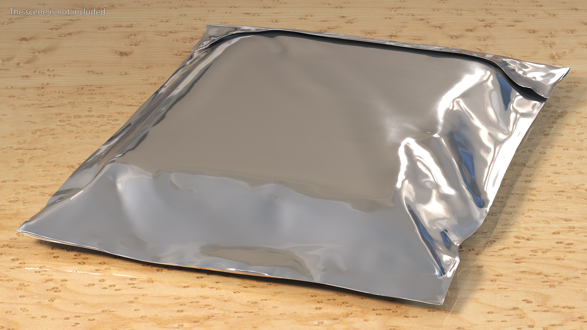 Poly Mailer Plastic Bag Silver Closed 3D