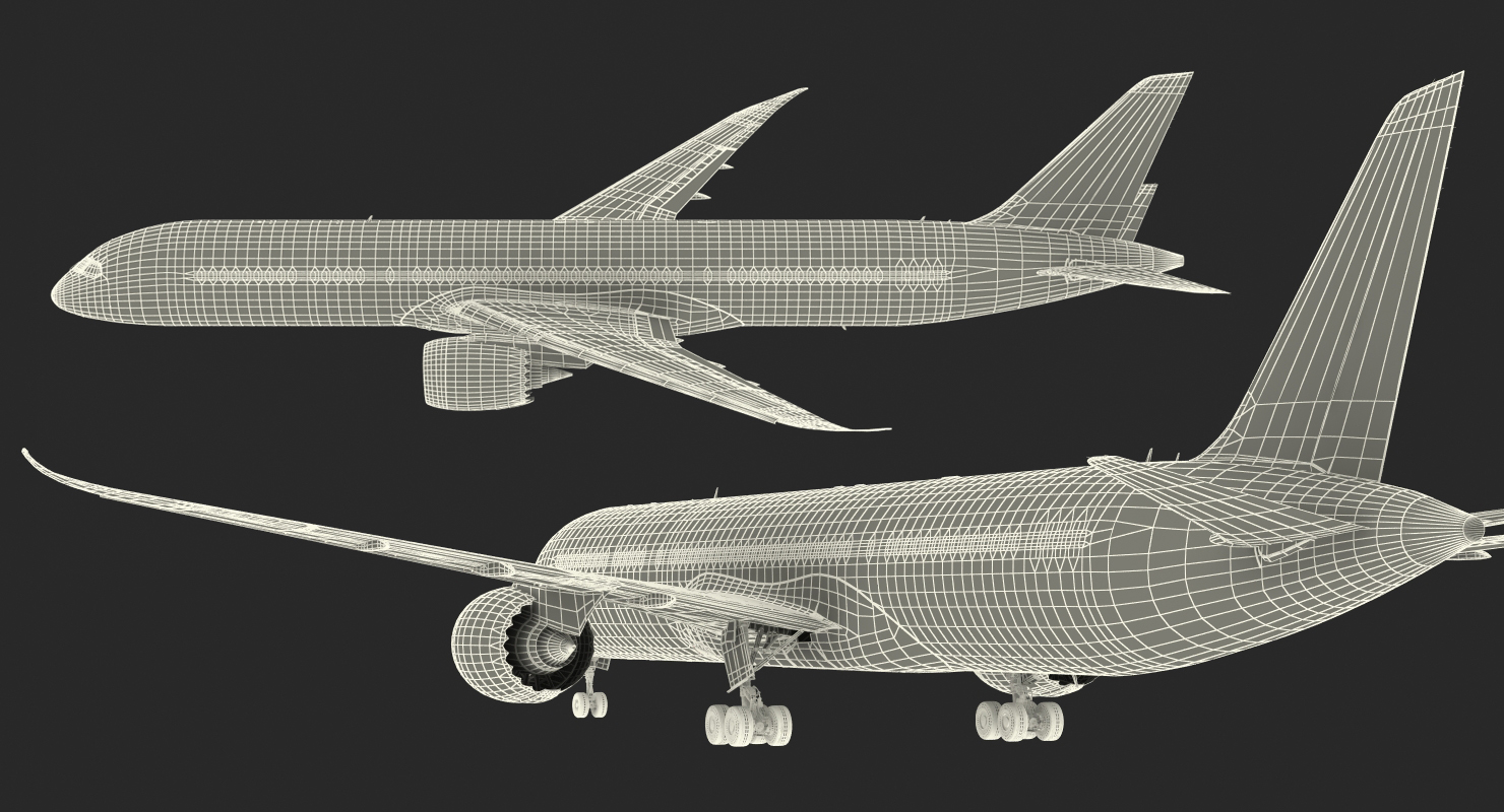 Boeing 787 9 Dreamliner QATAR 3D model