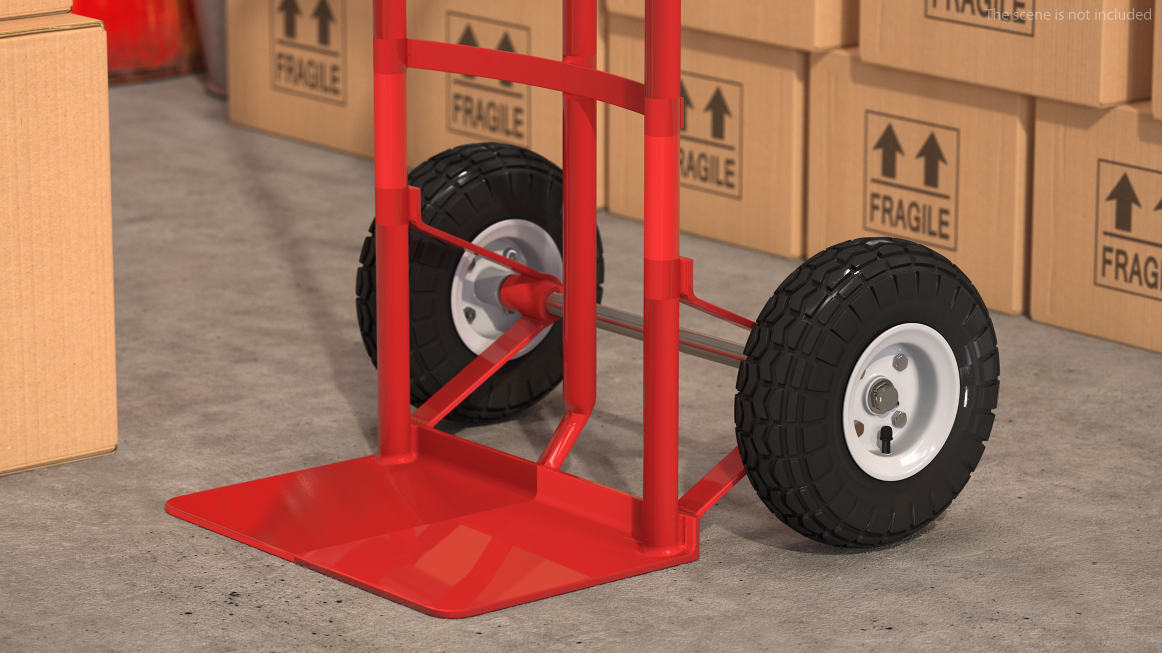 3D model Handtruck with Boxes