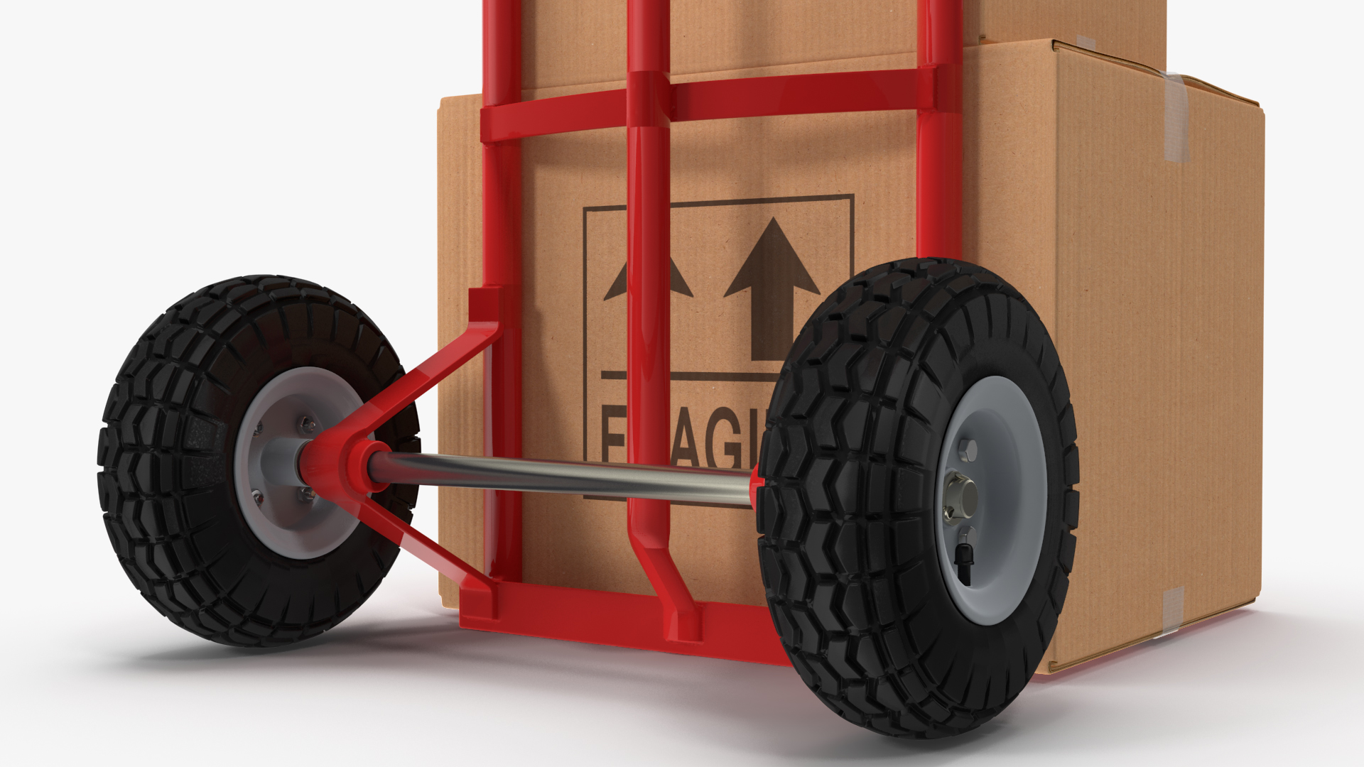 3D model Handtruck with Boxes