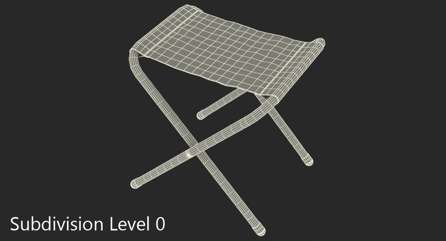 3D Camping Folding Chair 2 model