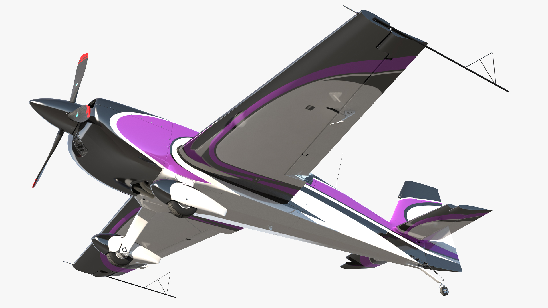 3D model Aerobatic Monoplane Aircraft Rigged