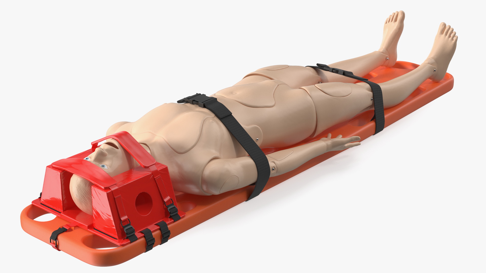 3D model Spinal Board Stretcher with Manikin