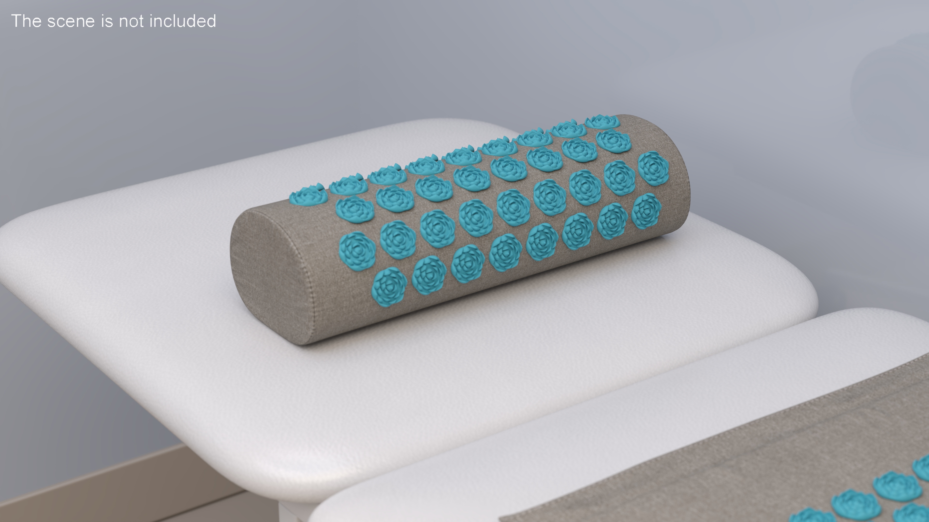 3D model Acupuncture Cylindrical Pillow Blue