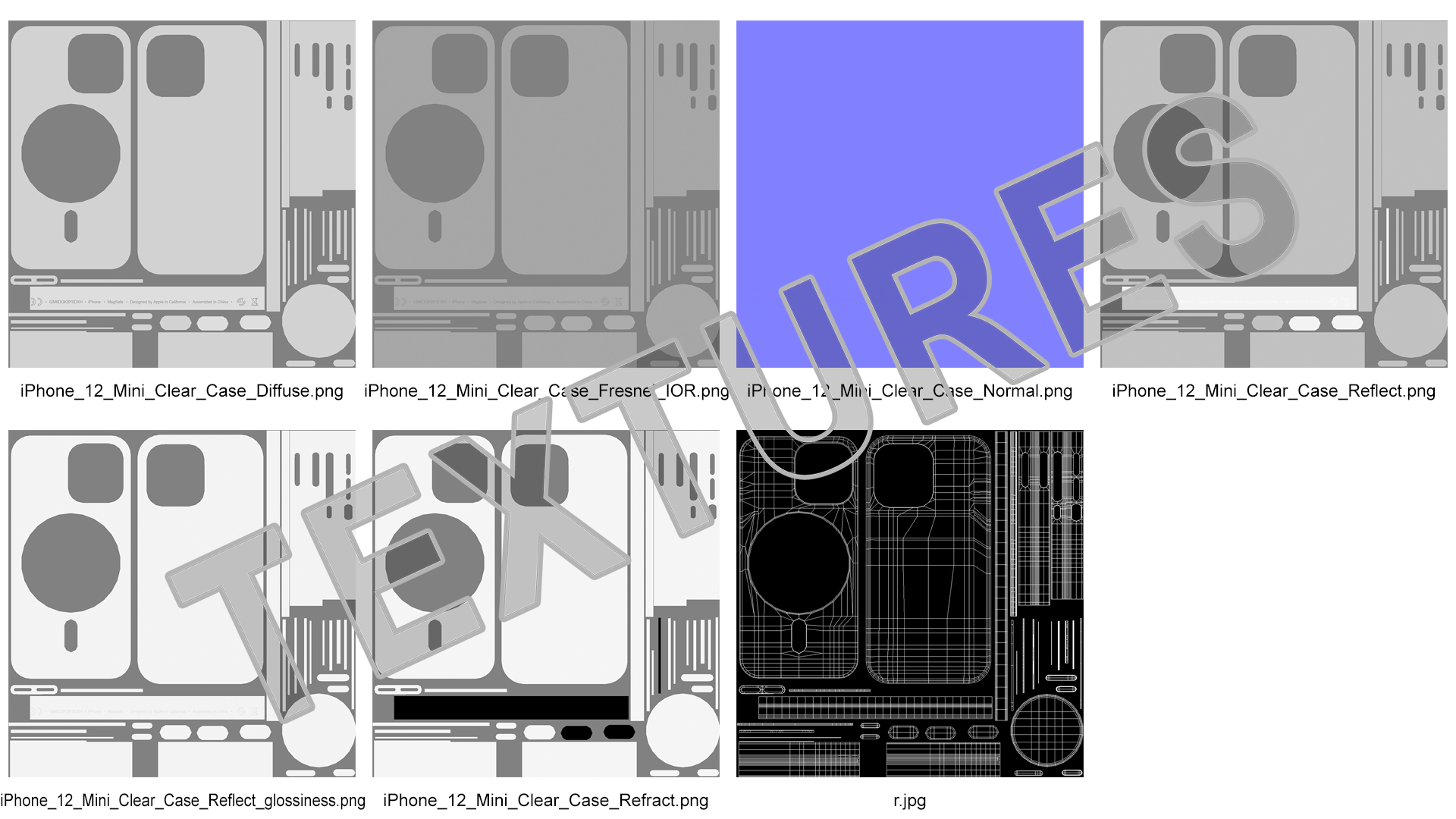 3D iPhone 12 mini Clear Case with MagSafe model