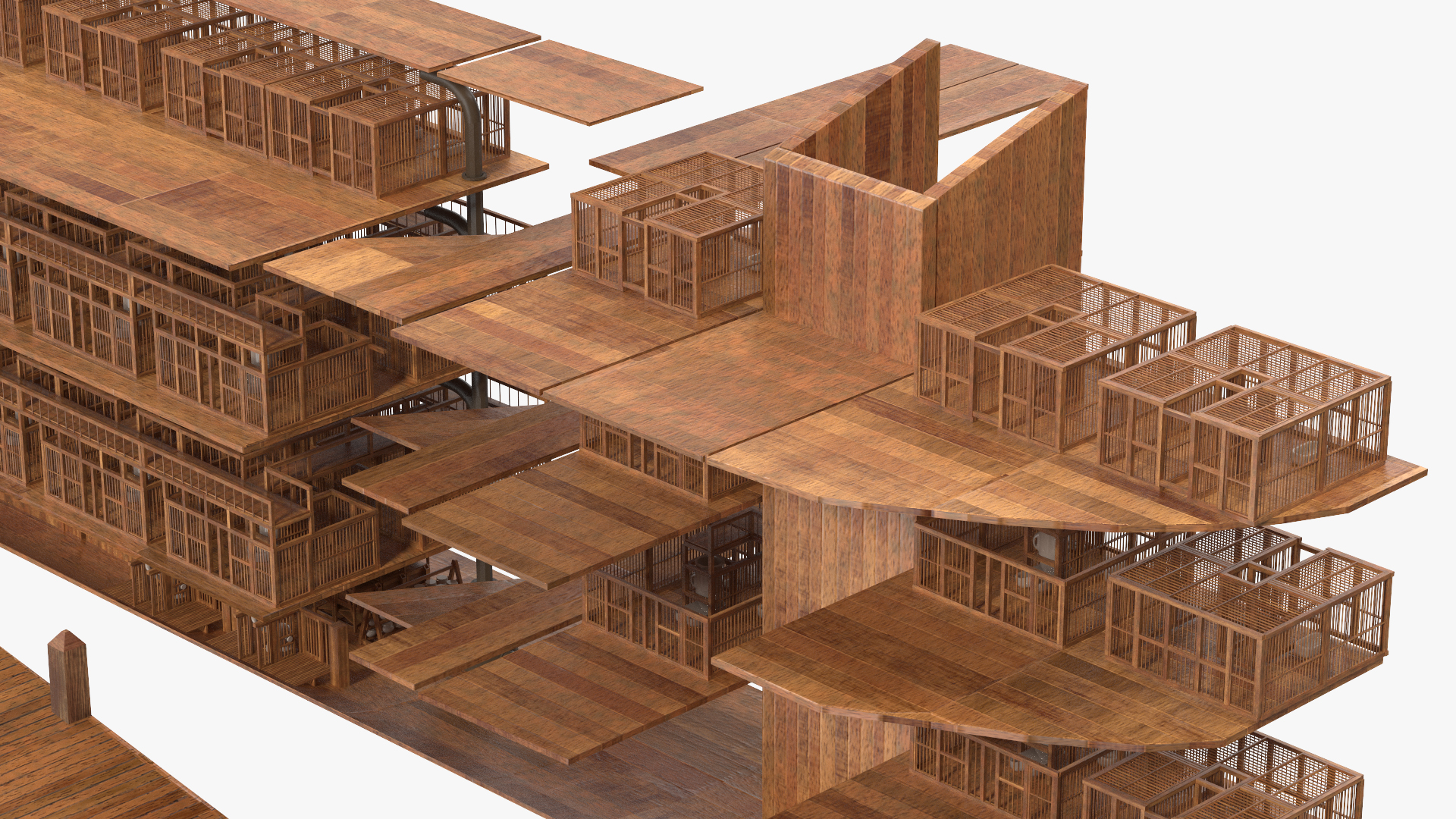 3D Noah Ark Cross Section Clear model