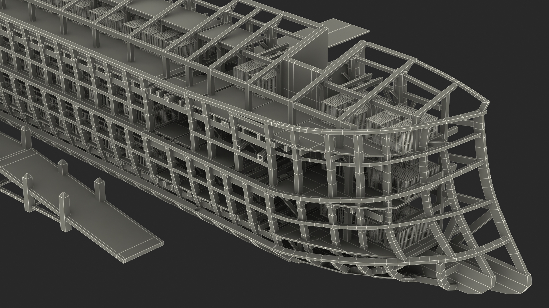 3D Noah Ark Cross Section Clear model