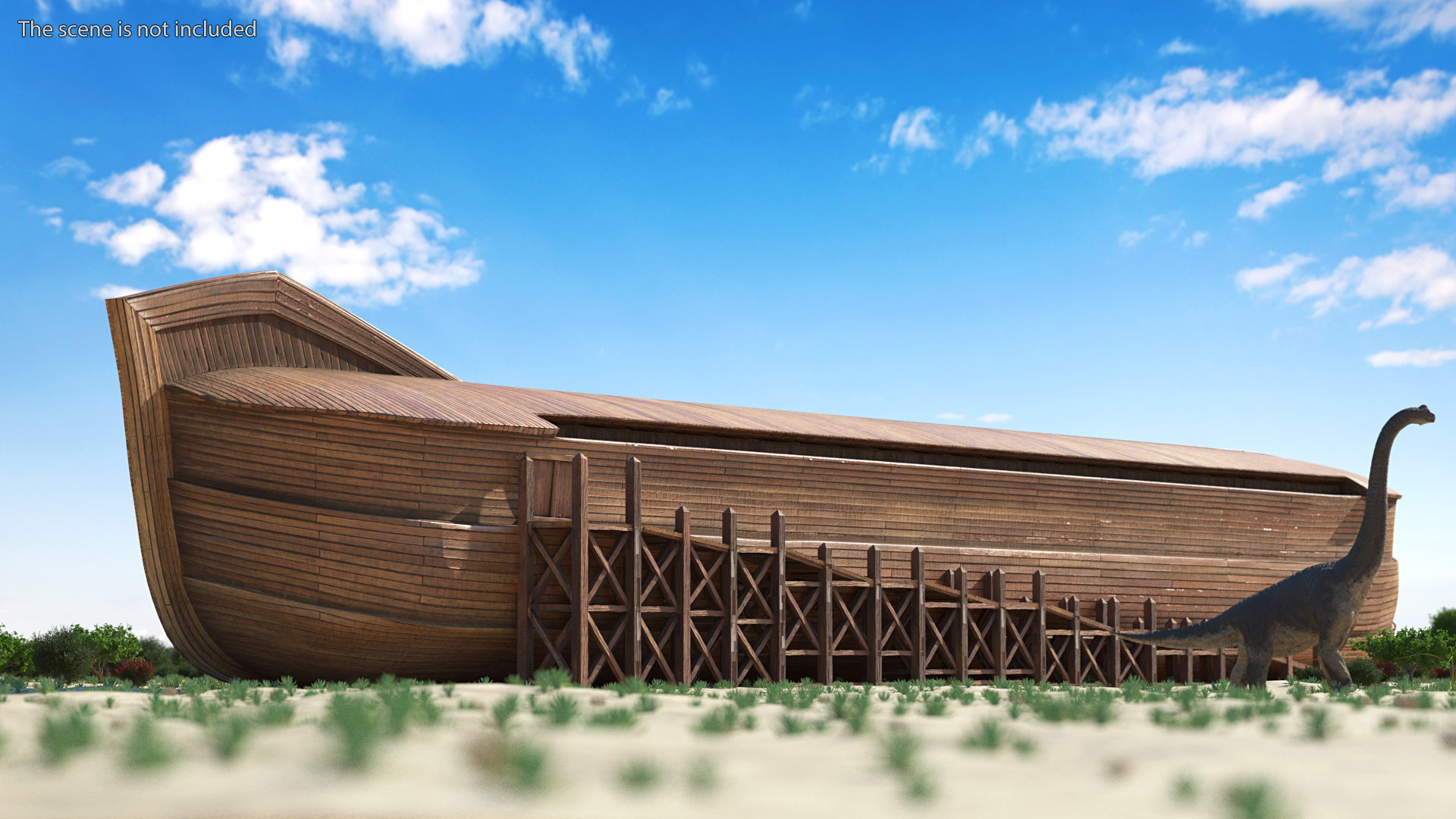 3D Noah Ark Cross Section Clear model