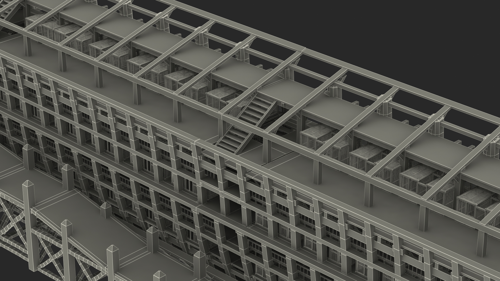 3D Noah Ark Cross Section Clear model