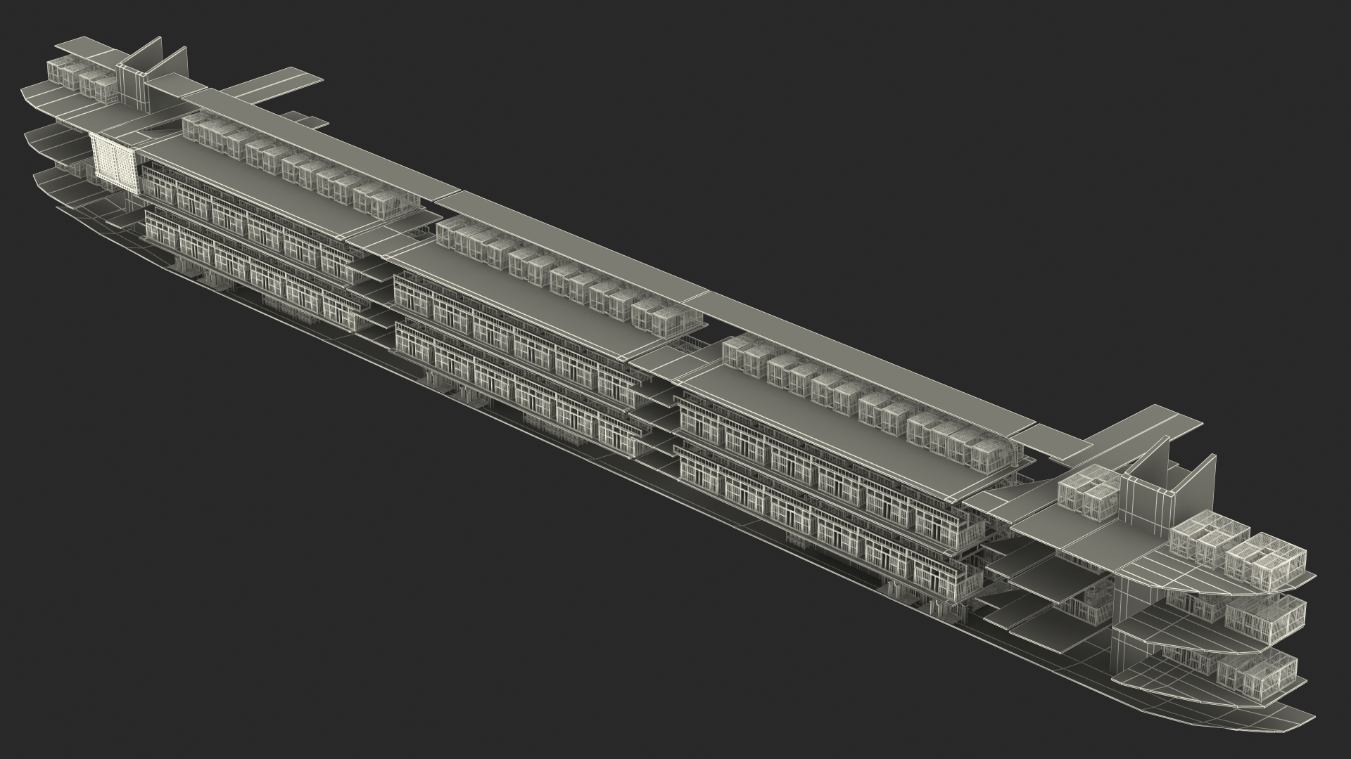 3D Noah Ark Cross Section Clear model