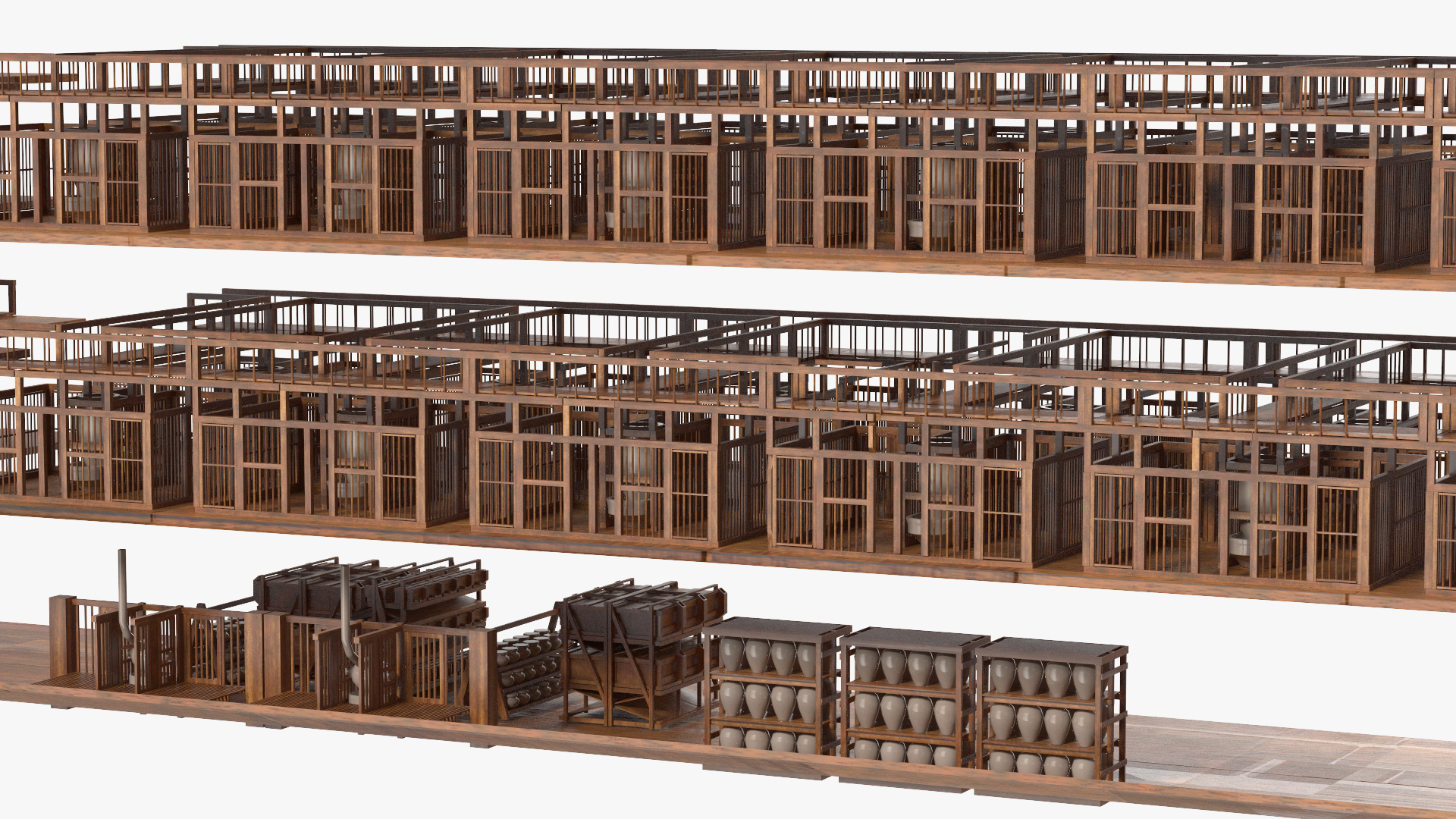 3D Noah Ark Cross Section Clear model