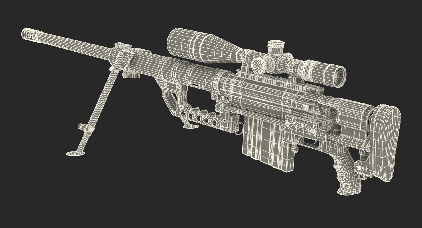 3D Sniper Rifle CheyTac Intervention M200 model