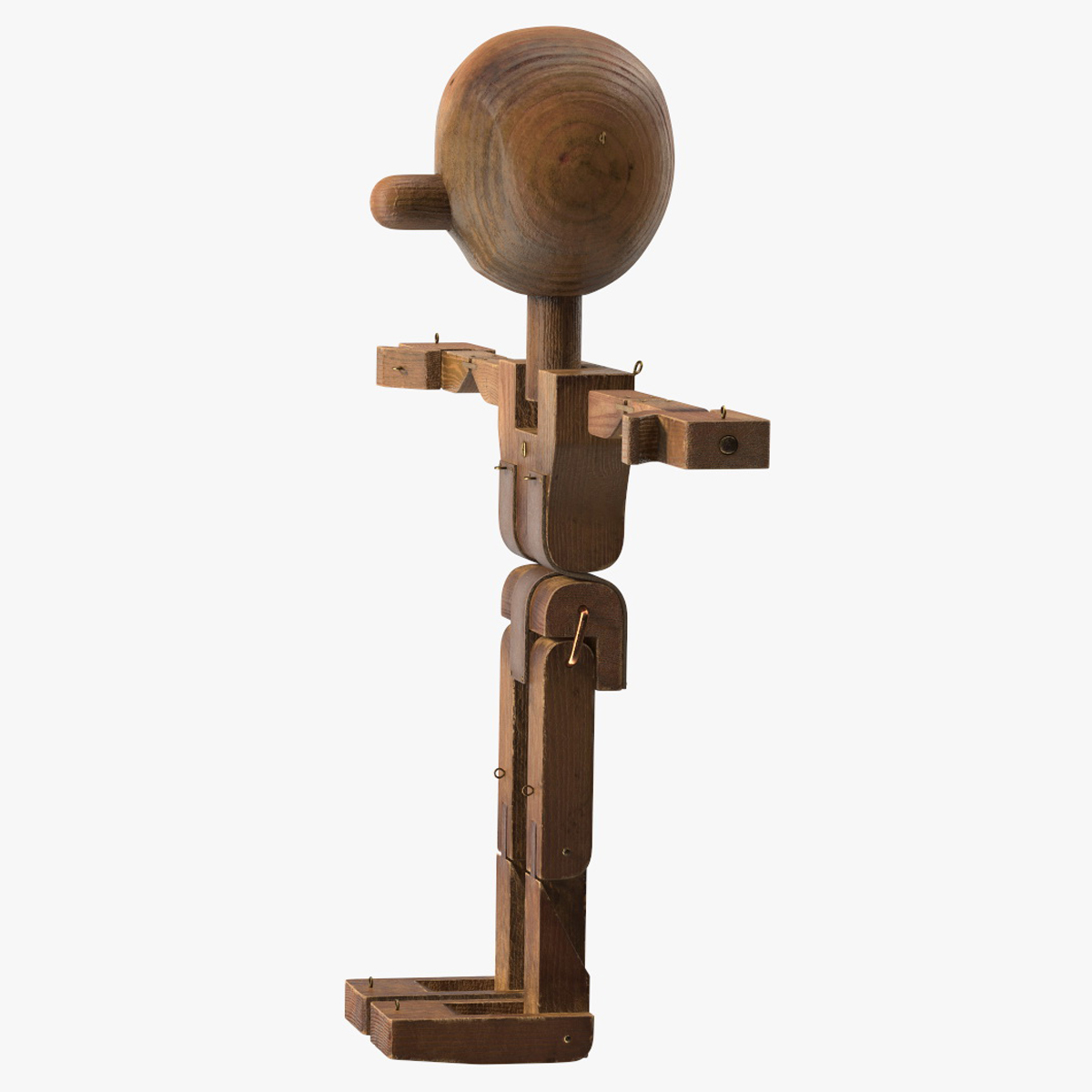 3D Dirty Wooden Character Rigged for Cinema 4D model