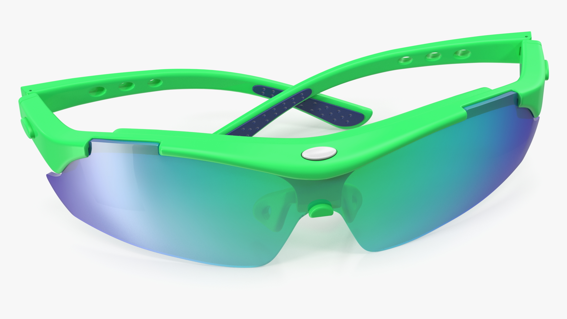 Green Sport Eyeglasses 3D