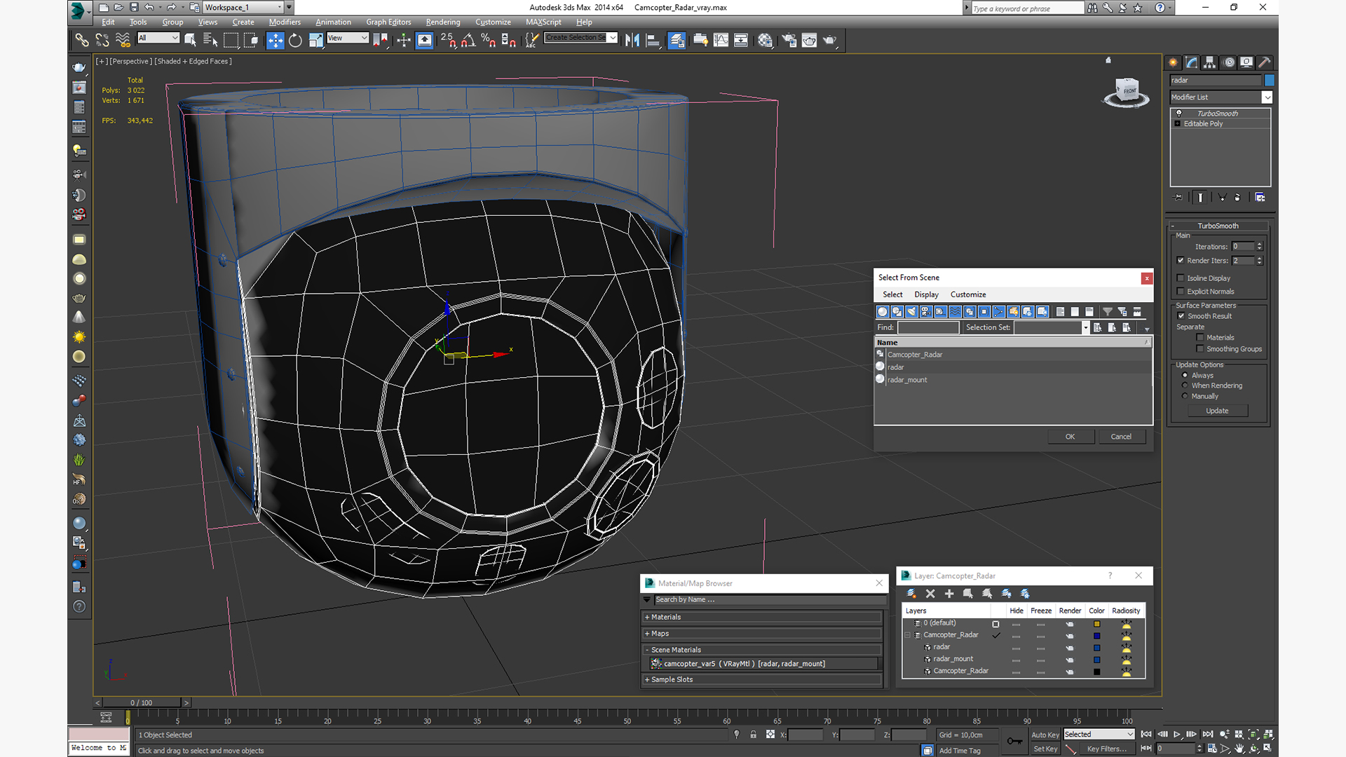 3D model Camcopter Radar