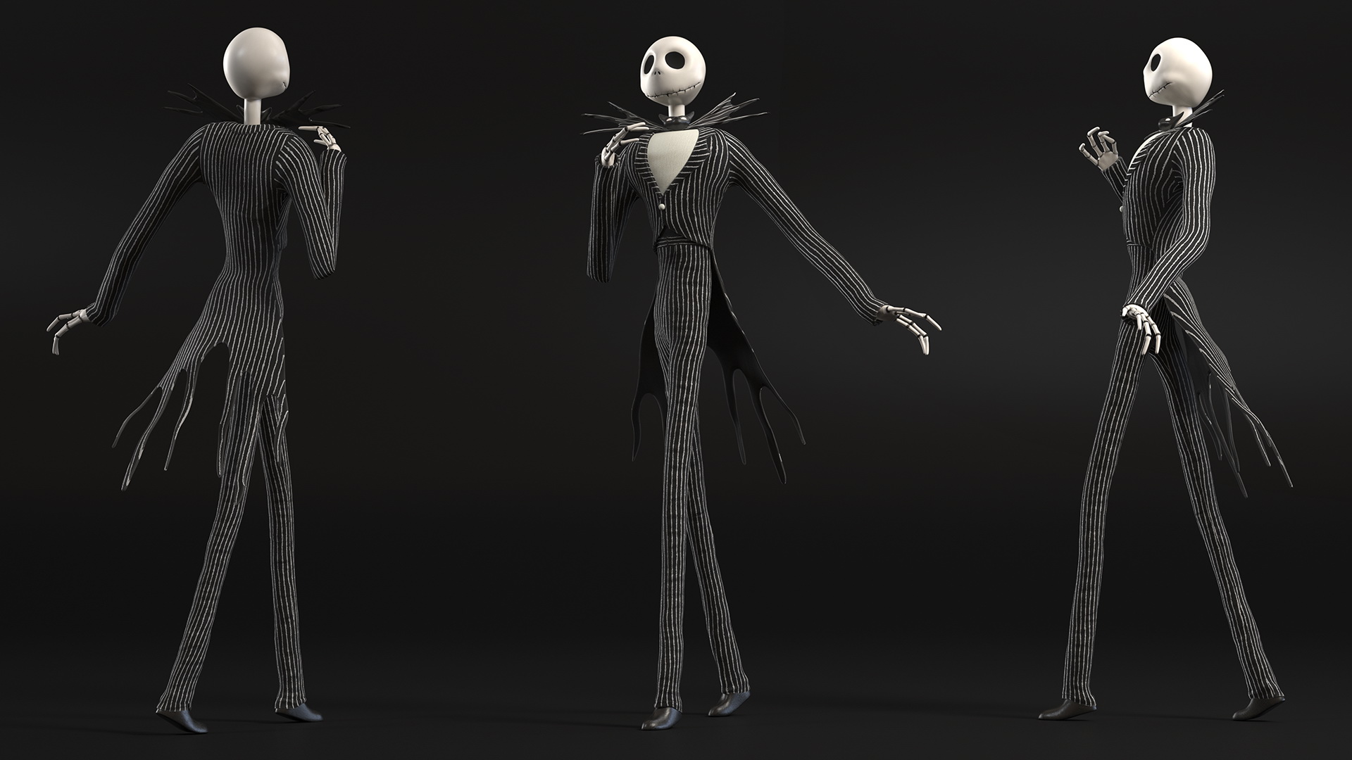 Character Jack Skellington Walking 3D model