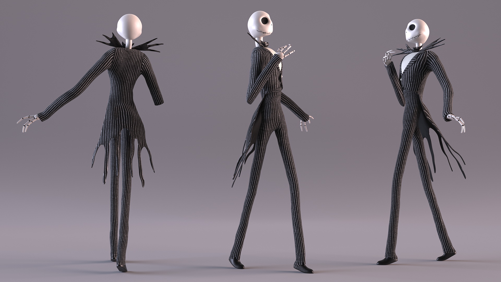 Character Jack Skellington Walking 3D model