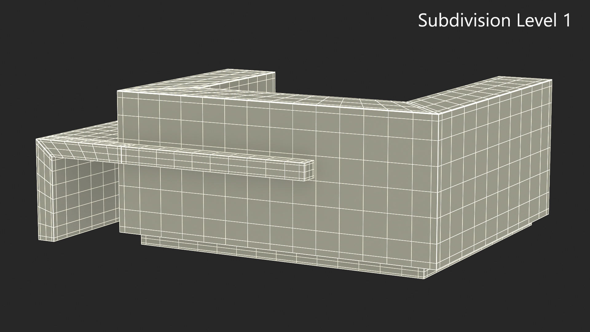 Reception Desk Eco Style 3D model