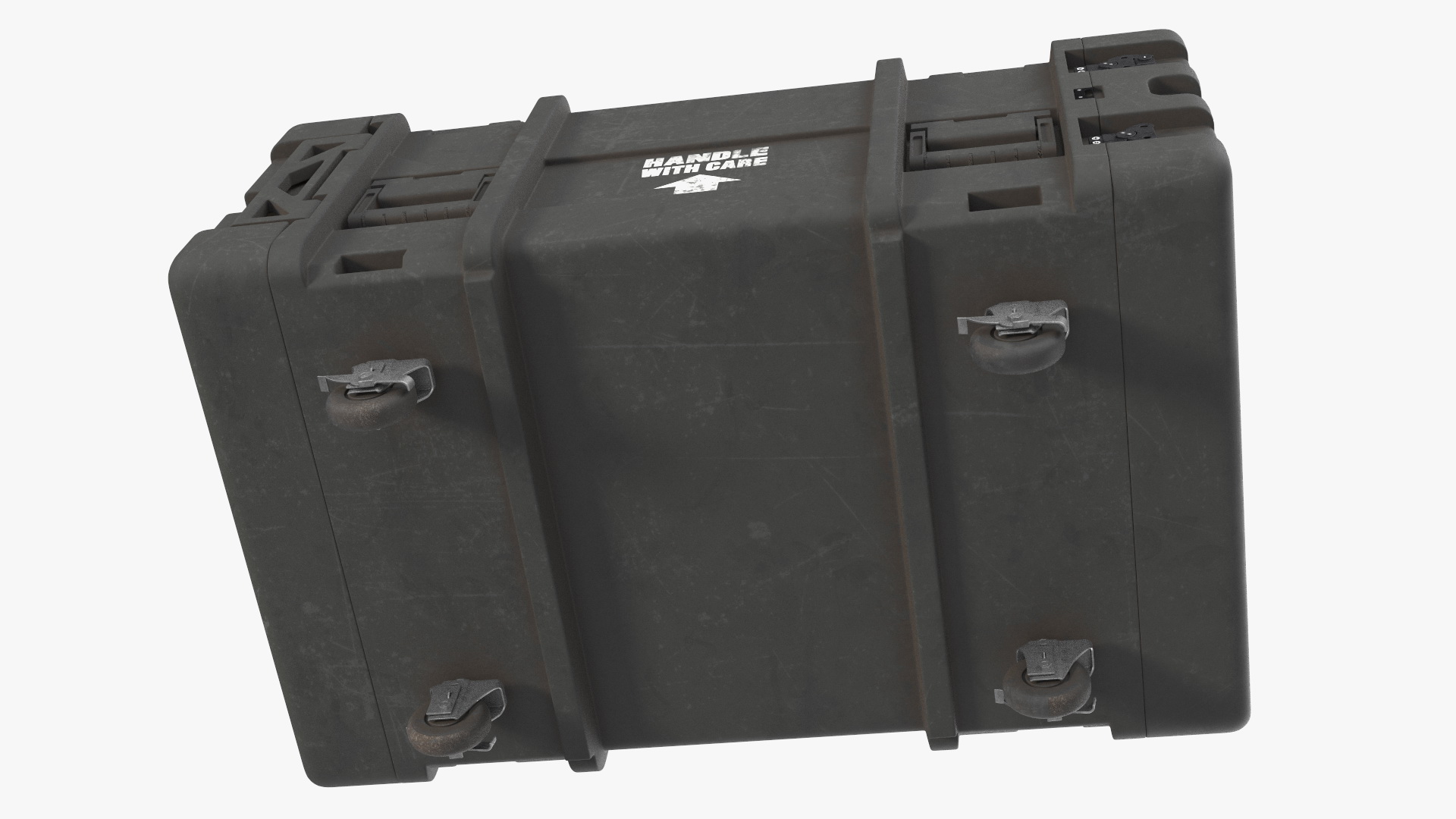 3D Wheeled Military Tough Storage Trunk Aged