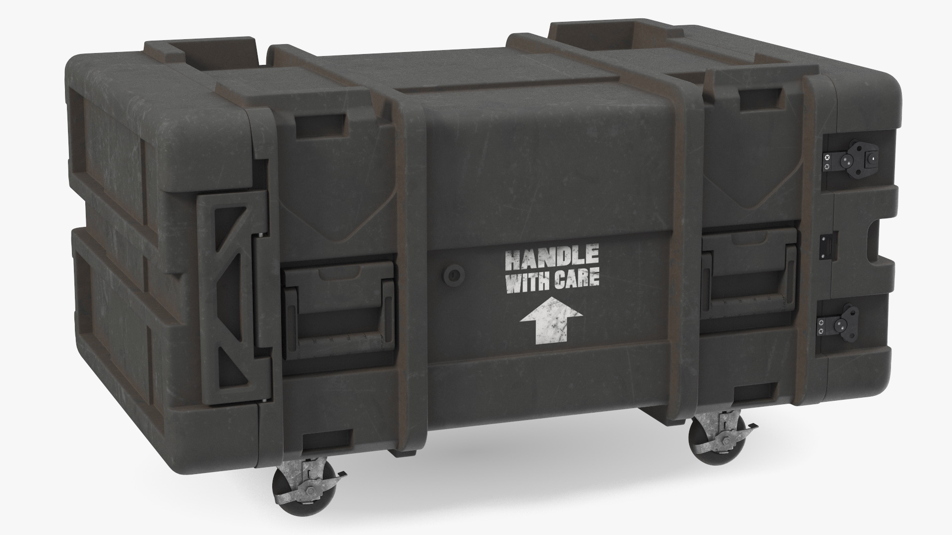 3D Wheeled Military Tough Storage Trunk Aged