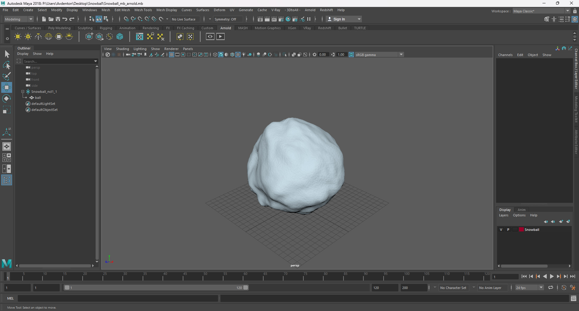 3D model Snowball