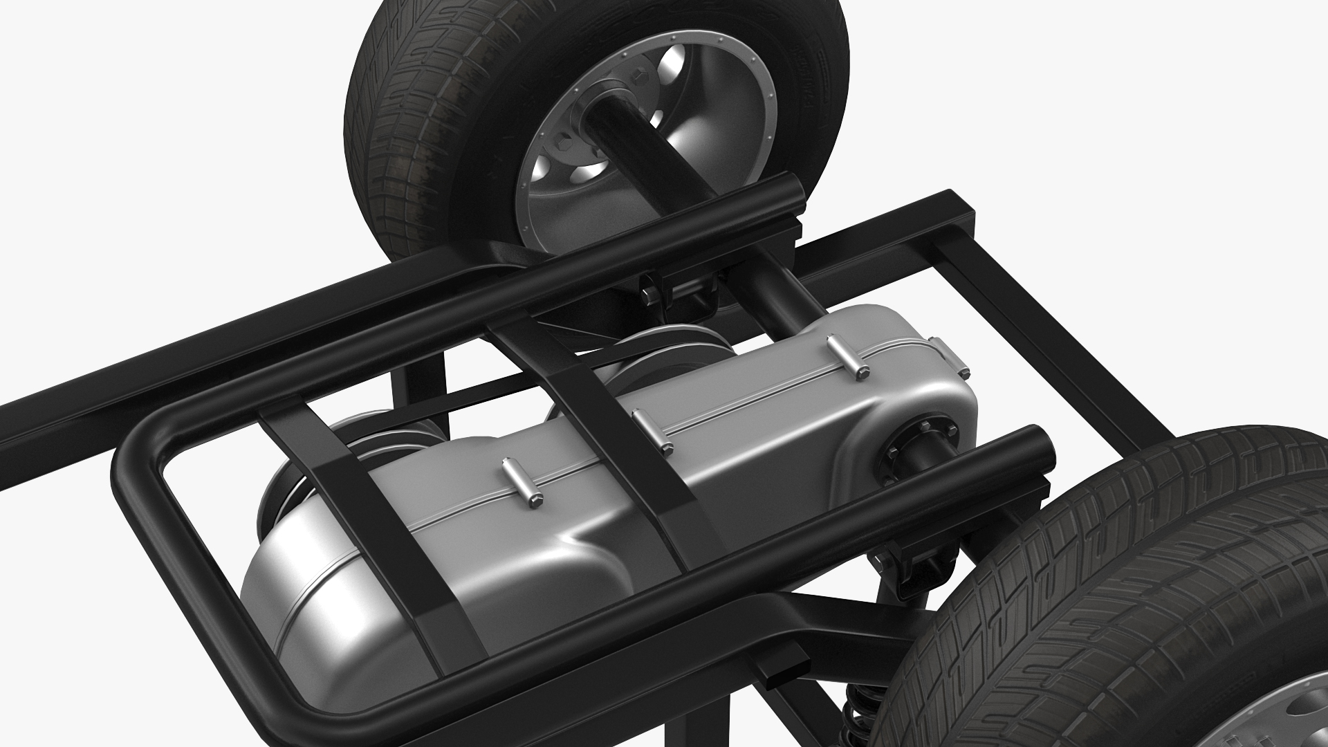 Golf Cart Chassis with Engine 3D model