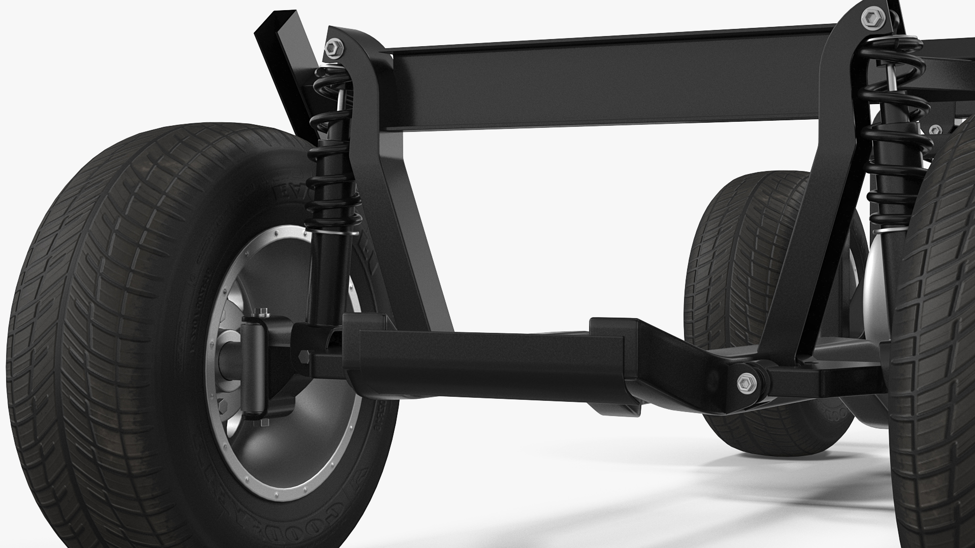 Golf Cart Chassis with Engine 3D model